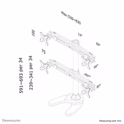 Neomounts FPMA-D700DD4 Monitor stand 19-30" - Additional view 6