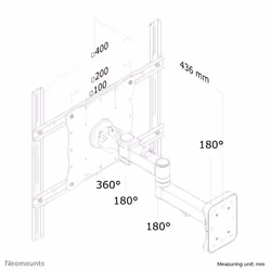 Neomounts FPMA-W960 Monitor/TV mount wall 23-52" - full motion - Additional view 6