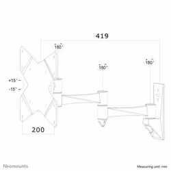 Neomounts FPMA-W835 Monitor/TV mount wall 10-40" - full motion - Additional view 7