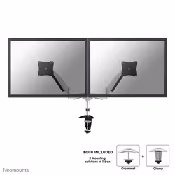 Neomounts FPMA-D950D Monitor arm 10-27" - gas spring, Clamp/Grommet, 25.4 cm (10"), 68.6 cm (27"), 100 x 100 mm, Height adjus ...