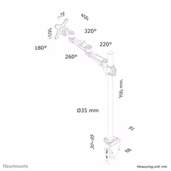 Neomounts FPMA-D935POLE70 Monitor arm 10-30"