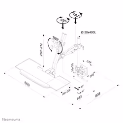 Neomounts monitor desk mount
