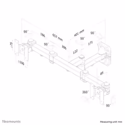Neomounts FPMA-W960D Dual monitor/TV mount wall 10-27" - full motion - Additional view 6