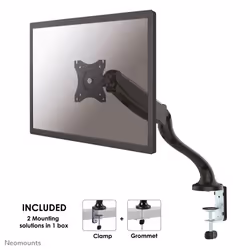 Neomounts NM-D500BLACK Monitor arm 10-30" - gas spring, Clamp/Grommet, 6 kg, 25.4 cm (10"), 76.2 cm (30"), 100 x 100 mm, Blac ...