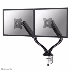 Neomounts desk monitor arm, Clamp/Grommet, 25.4 cm (10"), 68.6 cm (27"), 100 x 100 mm, Height adjustment, Black