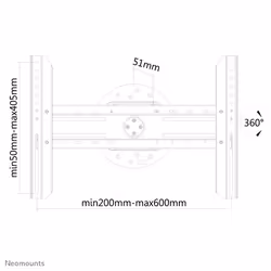 Neomounts LED-WR100BLACK TV mount wall 37-75" - rotatable - Additional view 7