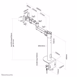 Neomounts FPMA-D960BLACKPLUS Monitor arm 10-49" - Additional view 6