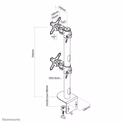 Neomounts FPMA-D960DVBLACKPLUS Monitor arm 17-49" - vertical installation - Additional view 6