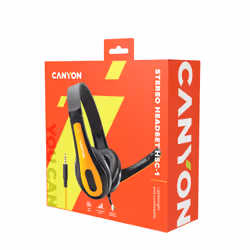 Canyon CNS-CHSC1BY headphones/headset Wired Head-band Gaming Black, Yellow - Additional view 5