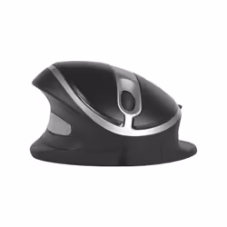 BakkerElkhuizen Oyster Mouse Wired Large, Ambidextrous, Vertical design, USB Type-A, 1200 DPI, Black, Silver