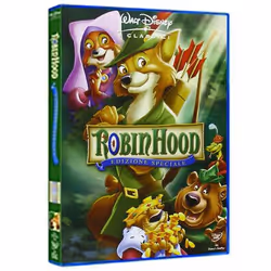 Walt Disney Pictures Robin Hood, Movie, DVD, G, English, Italian, Adults & Children, Comedy, Musical, Romance