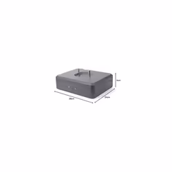 8014408 12 inch Cash Box with Combination Lock - Dark Grey