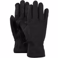 Barts Mens Soft Fleece Elasticated Wrist Palm Grip Warm Winter Gloves - XS, Black