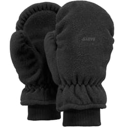 Barts Kids Childrens Soft Fleece Elasticated Cuff Warm Winter Mittens - 4-6 Yrs, Black