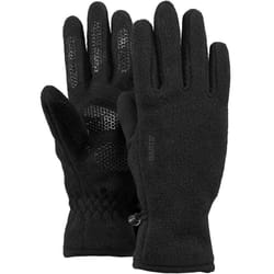 Barts Kids Childrens Soft Fleece Palm Grip Elasticated Warm Winter Gloves - 8-10 Yrs, Black