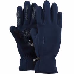 Barts Kids Childrens Soft Fleece Palm Grip Elasticated Warm Winter Gloves - 8-10 Yrs, Navy