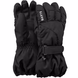 Barts Kids Childrens Tec Waterpoof Hook & Loop Outdoor Warm Winter Gloves - 4-6 Yrs, Black