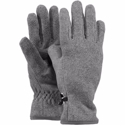 Barts Kids Childrens Soft Fleece Palm Grip Elasticated Warm Winter Gloves - 6-8 Yrs, Heather Grey