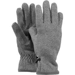 Barts Kids Childrens Soft Fleece Palm Grip Elasticated Warm Winter Gloves - 10-12 Yrs, Heather Grey