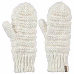 Barts Jasmin, Mittens, Adult, Female, White, One Size, Acrylic, Polyester, Wool
