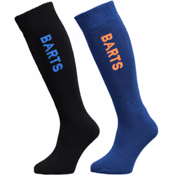 Barts Kids Childrens Basic 2 Pack Soft Warm Moisture Wicking Outdoor Ski Socks - 23/26, Black/Blue