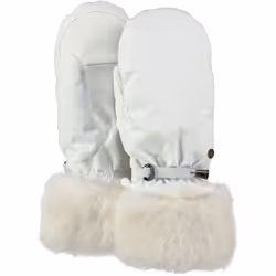 Barts Womens Empire Waterproof Faux Fur Warm Winter Ski Skiing Gloves Mittens - XS, White