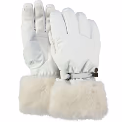 Barts Womens Empire Waterproof Faux Fur Warm Winter Ski Skiing Gloves - XS, White