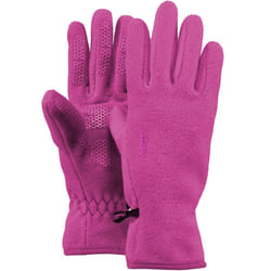 Barts Kids Childrens Soft Fleece Palm Grip Elasticated Warm Winter Gloves - 4-6 Yrs, Fuchsia