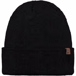 Barts Mens Willes Cuffed Fine Knitted Stretchy Warm Winter Beanie Hat - One Size, Black