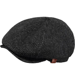 Barts Mens Jamaica Adjustable Warm Wool Country Style Flat Cap - M, Black