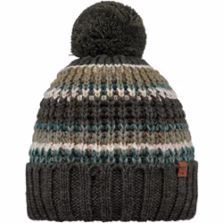 Barts Mens Goser Pom Pom Mixed Knit Warm Winter Beanie Bobble Hat - One Size, Army
