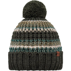 Barts Mens Goser Pom Pom Mixed Knit Warm Winter Beanie Bobble Hat - One Size, Army