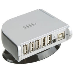 Bandridge BCP4107EC interface hub 480 Mbit/s Black, Silver