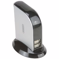 Bandridge BCP4107EC interface hub 480 Mbit/s Black, Silver