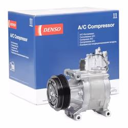 AC Compressor; DENSO; SCSB06C 12 ND-12 R1234yf, R134a with magnetic clutch; for FIAT, FORD, ABARTH, LANCIA; 46782669, 5174731 ...