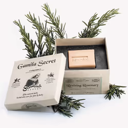 Gamila Secret Reviving Rosemary Soap 115g, Skin, Bar soap, Energizing, Repairing, Revitalizing, Square, Rosemary oil, Sodium ...