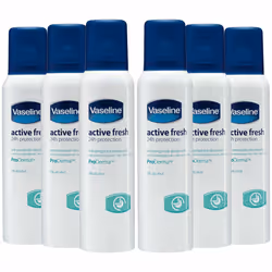 6pk Vaseline Active Fresh ProDerma Antiperspirant - 6 x 150ml