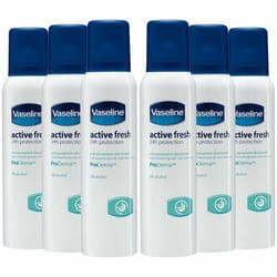 6pk Vaseline Active Fresh ProDerma Antiperspirant - 6 x 150ml