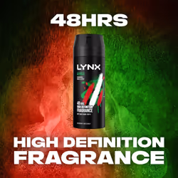 Lynx Body Spray Deodorant, Africa, 6 Pack, 150ml