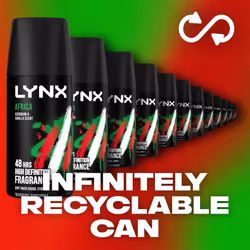 Lynx Body Spray Africa 48-H Fragrance Deodorant, 12x35ml