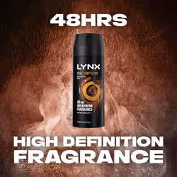 6 pk Lynx Dark Temptation Body Spray Deodorant - 6 x 150ml