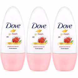 3 x Dove 48H protection Anti-perspirant Roll On 50 ml - Pomegranate & Lemon Verbana