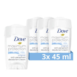 Maximum Protection Original Clean Anti-perspirant Cream Stick with Â¼ moisturising cream our most effective deodorant 3x 45 ml
