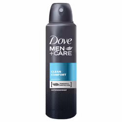 Dove Men+Care Clean Comfort Antiperspirant Deodorante Spray 150 ml, Men, Antiperspirant, Spray deodorant, Spray, 150 ml, 48 h