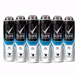 Sure Men Anti Perspirant 48H Protection Invisible Ice Deodorant, 6 Pack, 150ml