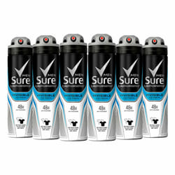 Sure Men Anti Perspirant 48H Protection Invisible Ice Deodorant, 6 Pack, 150ml