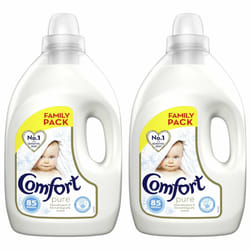 Comfort Fabric Conditioner 3L,  85 Washes - Buy 2 - Pure 85W