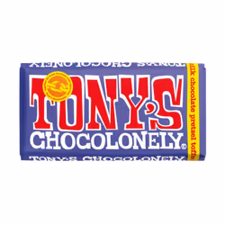 Tony's Chocolonely Natural Pretzel Toffee Dark Milk Chocolate Bar 180g