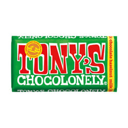 Tony's Chocolonely Natural Hazelnut Milk Chocolate Bar 180g