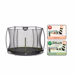 EXIT Silhouette ground trampoline ø244cm with safety net - black